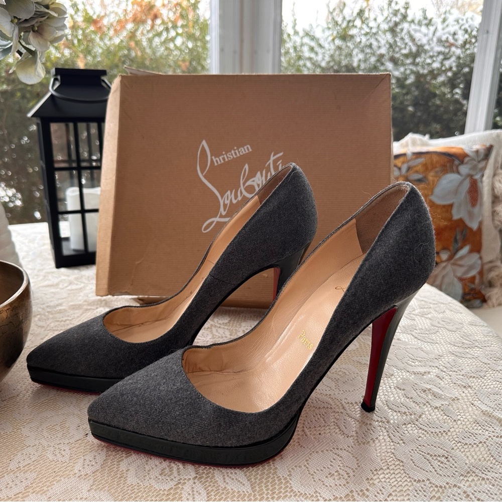 Christian Louboutin Gray Heels